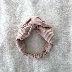 Beige Ribbed Headband